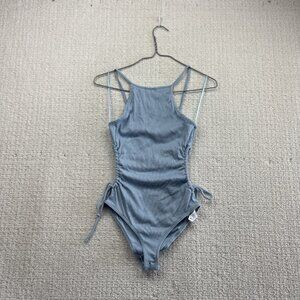 Y2K Ambiance Ruched Bodysuit Tank Top Cami Wom Sz M Bodycon Nigh Out Festival